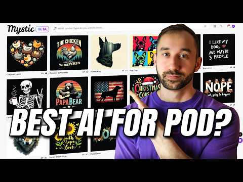 🤑BEST A.I. Art Generator for PRINT ON DEMAND?! (Mystic POD Tutorial)