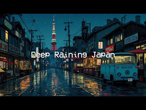Deep Raining Japan 🌧️ Soft Lofi & Nostalgic 1980s Chillout 🌃 Lofi Beats for work, relax, sleep