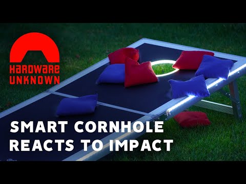 Smart Cornhole Boards React with Lights and Sounds