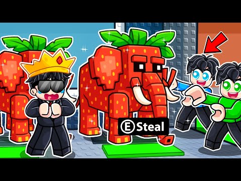 I Took My STRAWBERRY ELEPHANT in Public Lobby in Steal a Brainrot Roblox