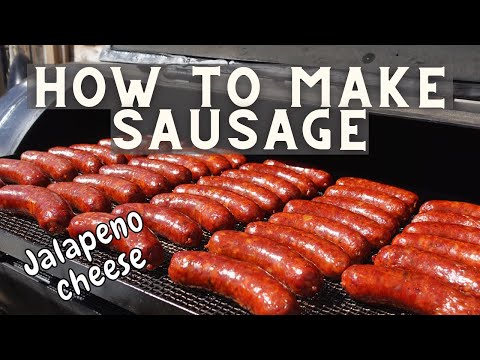 How To Make & Smoke Sausage | Step By Step Jalapeno Cheese Sausage Made With Brisket