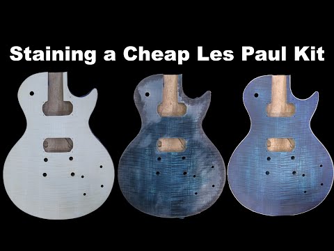 Staining a Cheap Les Paul Guitar Kit - Looks Amazing