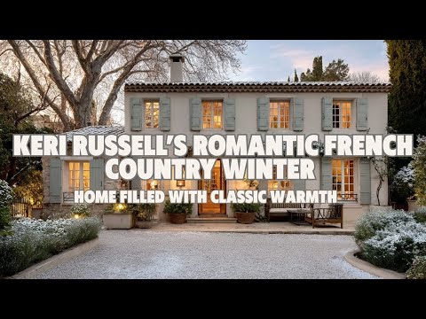 Keri Russell’s Romantic French Country Winter Home Filled with Classic Warmth