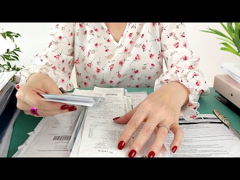 ASMR Catching up on Paperwork (Sorting through Mail, Paper Sorting) • No Talking