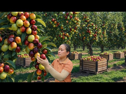 Harvesting Colorful Jujube Fruits and Taking Them to the Market – Caring for the Vegetable Garden