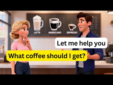 10 Easy English Conversations for Ordering Coffee | Real Life Dialogues A1-A2