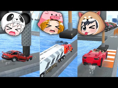 으악 ~! 내차!!  차가 부서진다~!! ㅠㅠ 장애물을 피해서 운전해~!  크래쉬마스터 CRASH MASTER에 도전하게된 꿈토이와 친구들 [꿈토이 꿀잼 모바일게임]