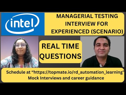Managerial Testing Interview Questions| Scenario Based Questions| RD Automation Learning