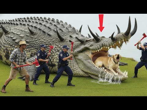 Heroic Rescue Team Saves Poor Mother Dog from the Ravenous Giant Crocodile 🐕🐊