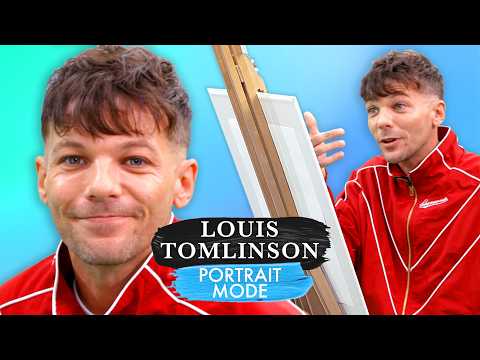 Louis Tomlinson Paints A Chaotic Portrait While Answering Questions | Portrait Mode