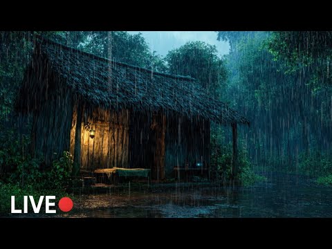 [ LIVE ] Gentle Rain & Thunderstorm Sounds – Relaxing Sleep Ambience