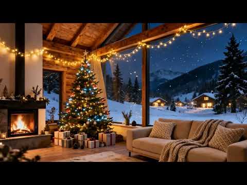 Christmas Instrumental Music 🎄 Warm Fireplace Atmosphere & Calm Holiday Vibes