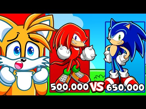 SONIC vs KNUCKLES Power Level Comparison