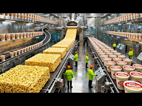 Inside the Nissin Cup Noodle Factory: From Wheat Farm to Billions of Cups of Noodles! (Full Process)