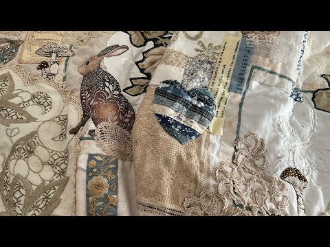 Part 19 Vol 8 Gathered Things #quiltedhearts  #roxyjournalofstitchery #slowstitch 