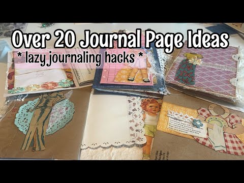 Over 20 junk journal page ideas | lazy journaling hacks | fully “dressed” version PART 2