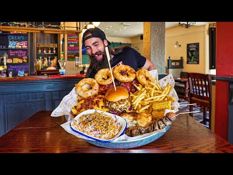 "FOUR PEOPLE TRIED THIS TOGETHER AND FAILED" | THE UNBEATEN 'BIN LID' CHALLENGE | BeardMeatsFood