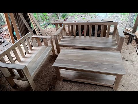 Membuat kursi tamu minimalis kayu jati