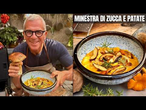 Minestra di Zucca e Patate con i Funghi - Ricetta di Chef Max Mariola
