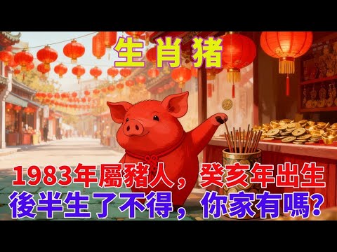 1983年屬豬人，癸亥年出生，後半生「了不得」！你家有嗎？#屬豬#1983年#屬豬運勢 #後半生 #運勢 #命理 #癸亥 #財運 #事業