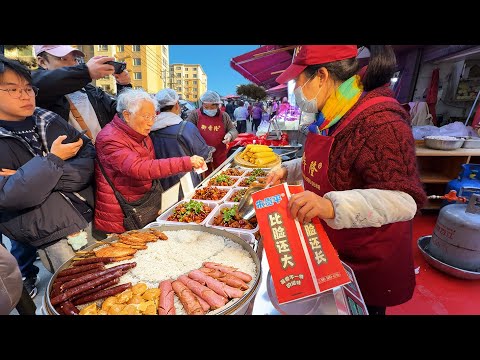 Bustling Food Market in Guiyang, China: Fiery Spicy Dishes & Sticky Rice Favorites