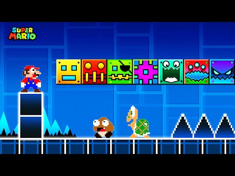 Super Mario Bros. But There Are MORE Custom Geometry Dash Blocks