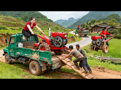 Use Truck to Transport Diesel Engine Tractor to Highland People & Farm Animal Care