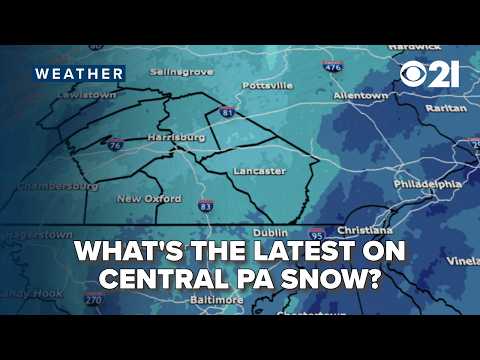 Snow continues across Central PA this evening.