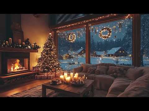 Silent Christmas Night 2025 | Soft Piano with Cozy Fireplace Ambience for Sleep and Serenity