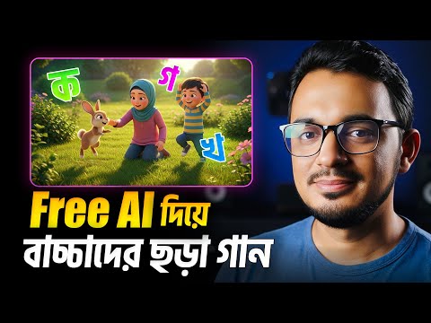 ফ্রী এআই  দিয়ে সহজেই তৈরি করুন বাচ্চাদের ছড়া গান । free ai song generator Tool in bangla tutorial