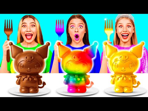 Πλούσιος vs Φτωχός vs Γίγα Πλούσιος Τροφή Challenge | Αστείες Καταστάσεις