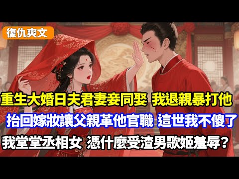 重生大婚日夫君妻妾同娶，我退親暴打他，抬回嫁妝讓父親革他官職，這世我不傻了，我堂堂丞相嫡女，憑什麼受渣男和歌姬羞辱？