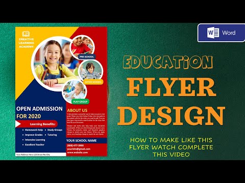 "How to Design a Printable Flyer in Microsoft Word | MS Word Tutorial"