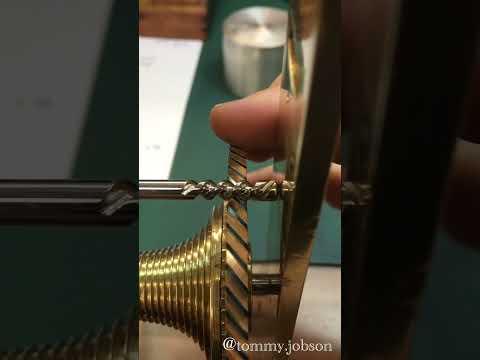 Cutting a Helical Clock Wheel #shorts