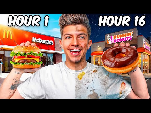 I ATE FAST FOOD FOR 24 HOURS STRAIGHT!! 🍔😱 | Preston