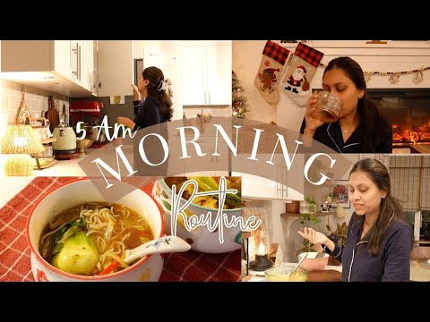 5 Am Morning Vlog - one pot Lunchbox, Weight loss Recipe, Cozy Snow Morning * My Spiritual Journey *