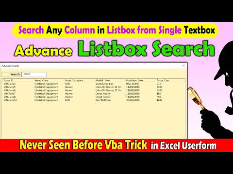 VBA - User Forms : Advance Multi column Search in Listbox with Single Textbox | excel vba