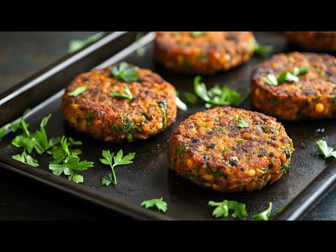 High-Protein Red Lentil Patties | Only 5 Ingredients!