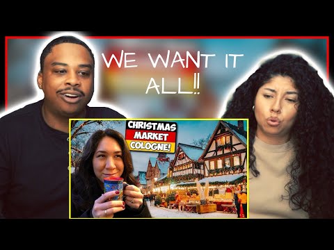 AMERICANS REACT TO MUST TRY FOOD TOUR AT GERMAN CHRISTMAS MARKET