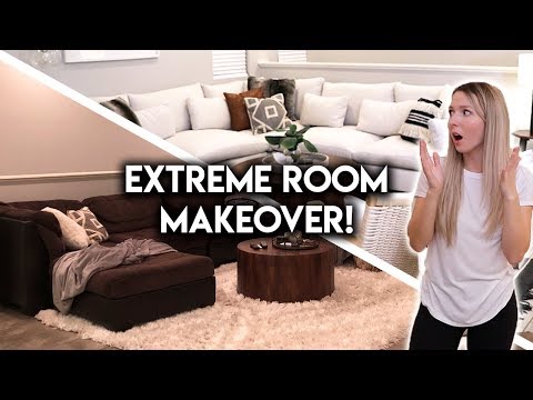EXTREME ROOM MAKEOVER | LIVING + DINING TRANSFORMATION