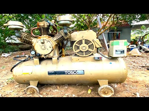 Restoration Giant Dead Air Compressor // Process Extremely Large Restore Complete Air Compressor