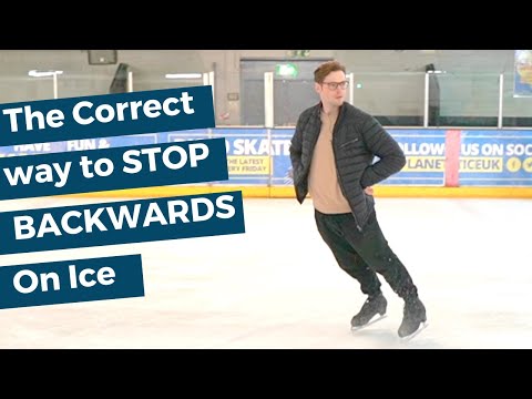The correct way to stop backwards on ice!