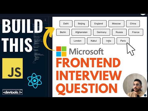 Solve Microsoft Frontend Interview Question | Country Capital Game | JavaScript | React.js