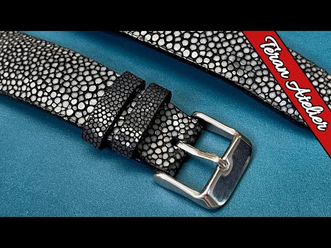 Making an EXOTIC Leather Watch Strap (Free PDF Pattern)
