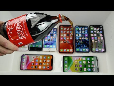 Pouring Coca-Cola on Every Water Resistant iPhone - 11 Pro, 11, XS, X, XR, 8, 7, 6S - What Happens?