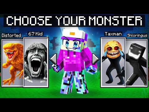 Minecraft, But You Can CHOOSE YOUR HORROR MONSTER!