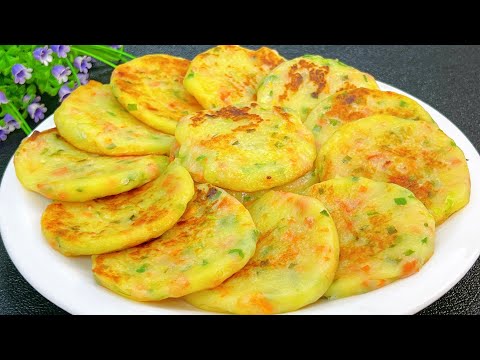 Potato cakes are the best way, not steamed or fried, soft, glutinous, salty and crispy, children lo