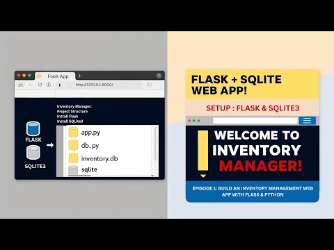 Build an Inventory Management Web App with Flask & Python –  Setup + SQLite DB ( Episode 1 )