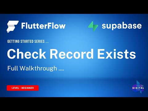 Check Record Exists in #FlutterFlow using #Supabase - Walkthrough