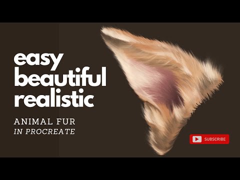 Animal fur in Procreate with default brushes / Realistic pet portrait tutorial